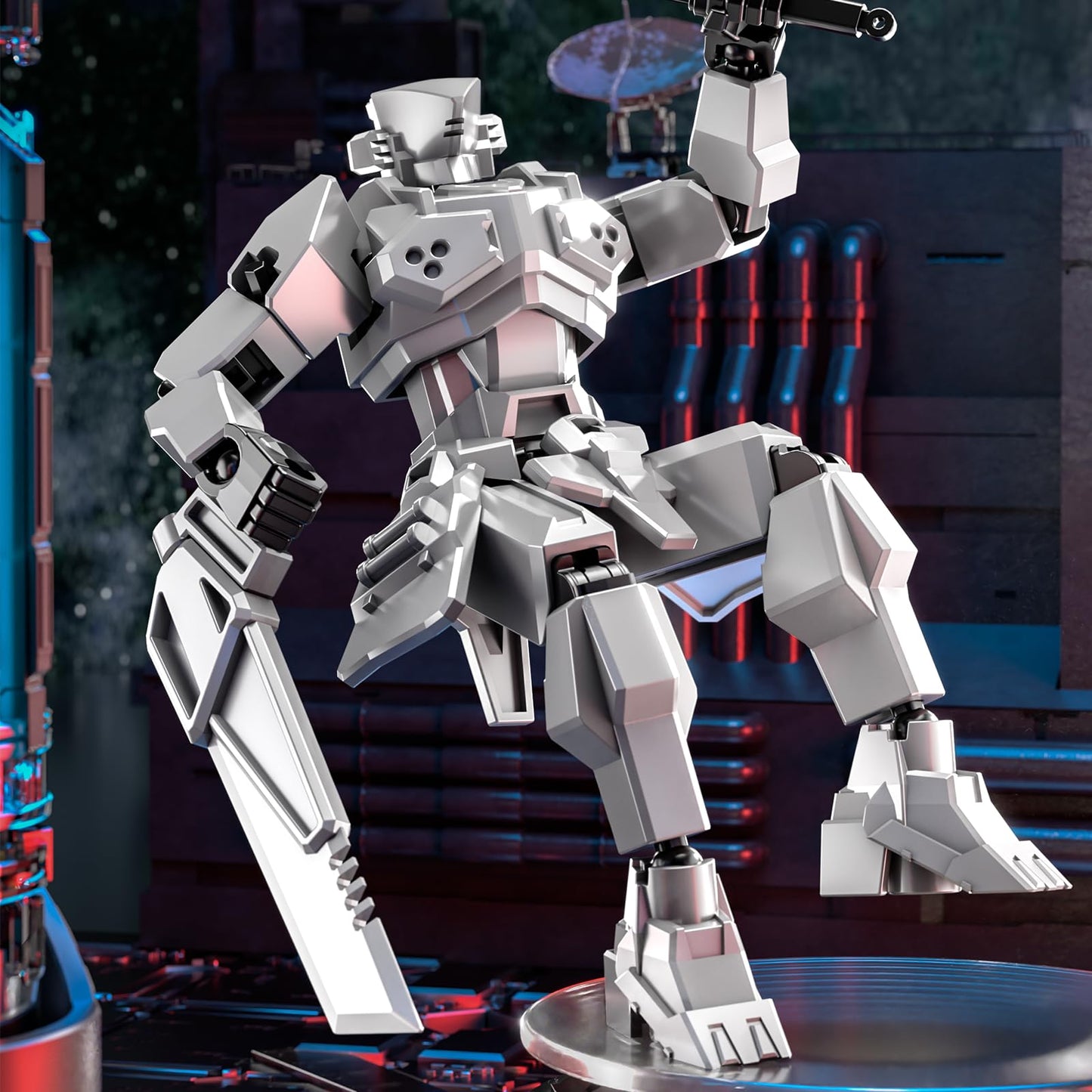 MMXBGS T13 Action Figure Set – Assembled Shield Warrior, Gray & Black