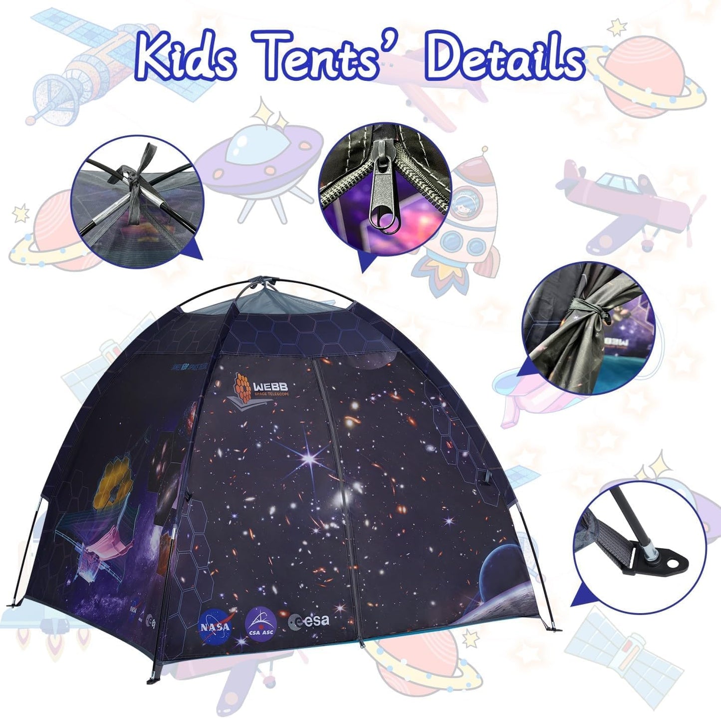 Mnagant James Webb Space Telescope Kids Play Tent — Indoor/Outdoor 61x61x45 in