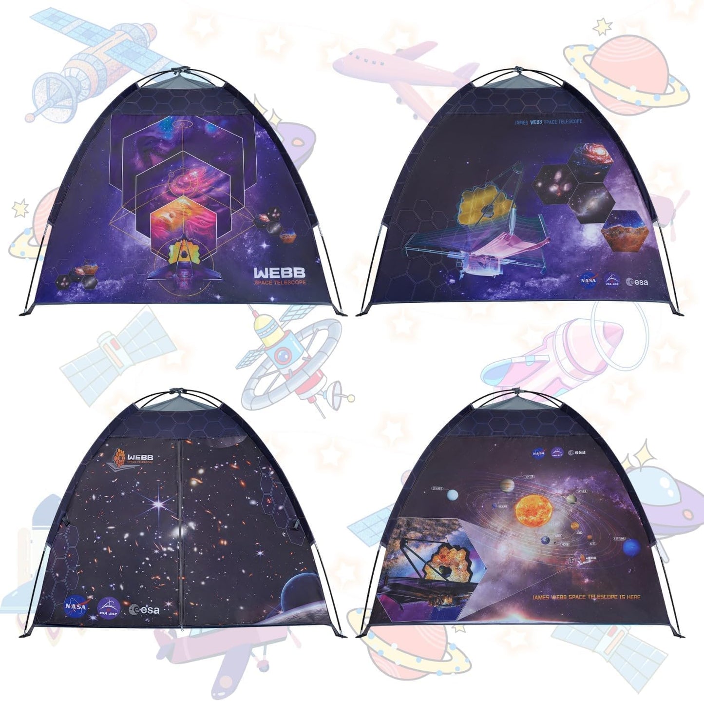 Mnagant James Webb Space Telescope Kids Play Tent — Indoor/Outdoor 61x61x45 in