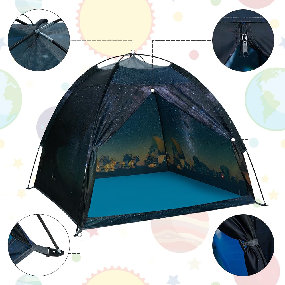 Mnagant Kids Play Tent – Starry Space World Dome, 47x47x43 inches