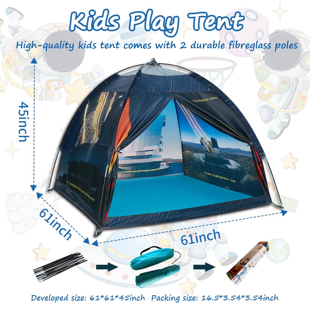 Mnagant Magnetic Kids Play Tent – 61x61x45 Observatory Space Dome