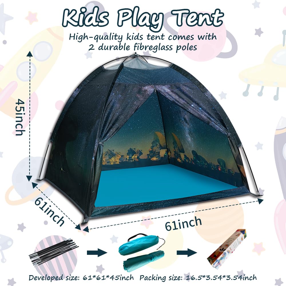 Mnagant Kids Play Tent – 61x61x45 in Galaxy Dome for Indoor/Outdoor Imaginative Play