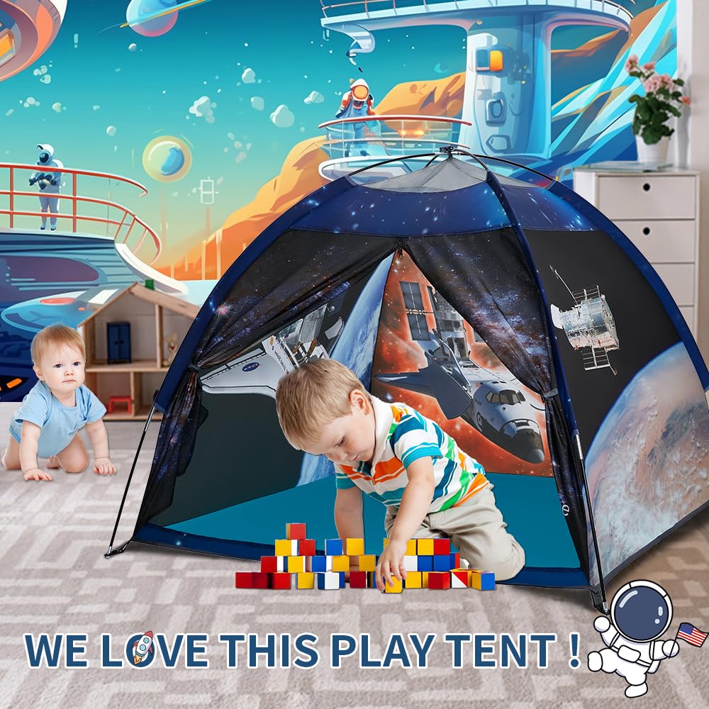 Mnagant Space Shuttle Atlantis Play Tent – Hubble Dome for Kids | Indoor Pop-Up Playhouse 47x47x43
