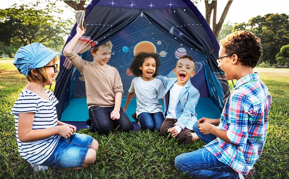 Mnagant Space World Play Tent – Galaxy Dome for Indoor/Outdoor Kids Play | 47 x 47 x 43 inches