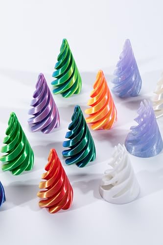 MNSZCN Impossible Cone & Spiral Cone Fidget Toy (Gradient Color, 2pcs) – 3D Printed Passthrough Pyramid