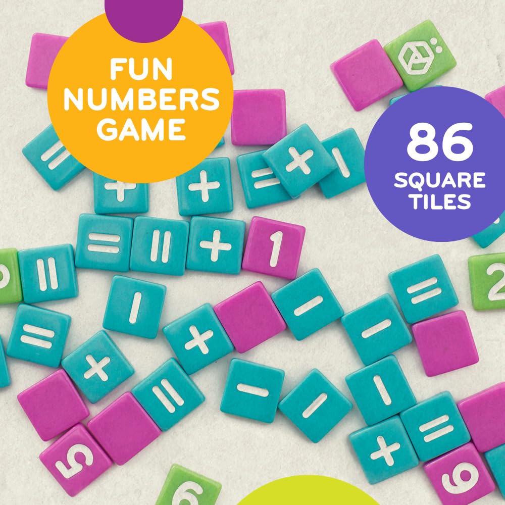MÖBI Mobi Kids Educational Math Game – Crossword Grid & Operation Tiles (Ages 4-8)