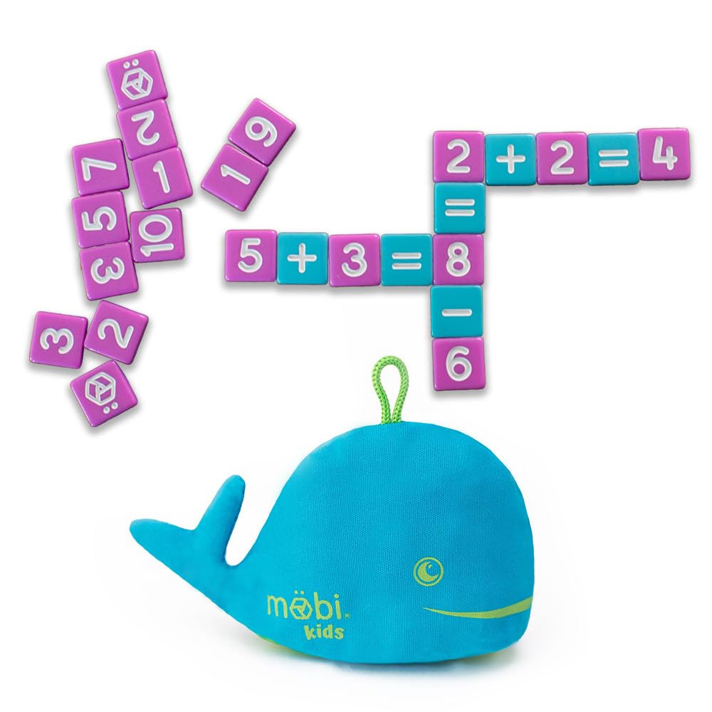MÖBI Mobi Kids Educational Math Game – Crossword Grid & Operation Tiles (Ages 4-8)