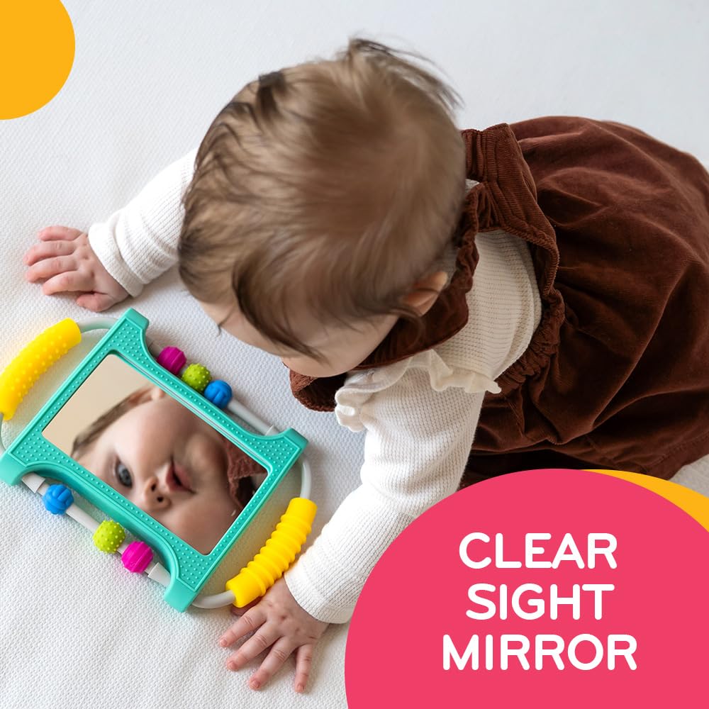 MÖBI Mobi Peeka Activity Toy – Tummy Time Mirror for Babies | Food-Grade Silicone, BPA & Phthalate Free