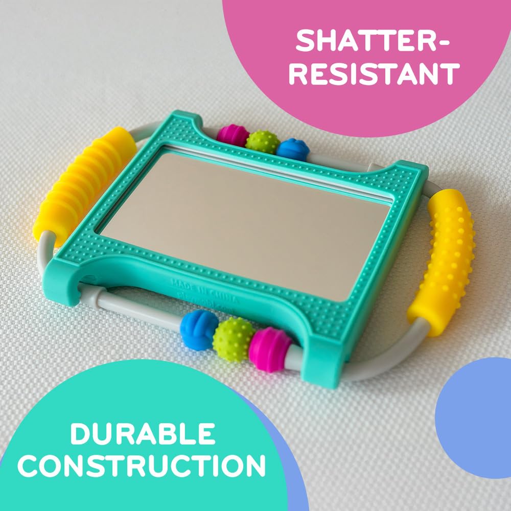 MÖBI Mobi Peeka Activity Toy – Tummy Time Mirror for Babies | Food-Grade Silicone, BPA & Phthalate Free