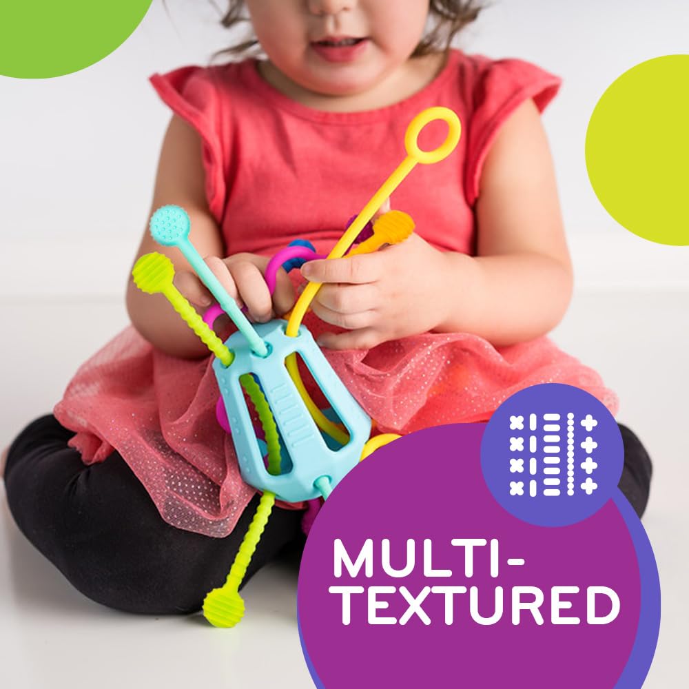 MÖBI Mobi Zippee Activity Toy — Sensory & Montessori Learning for Toddlers, BPA-Free Silicone