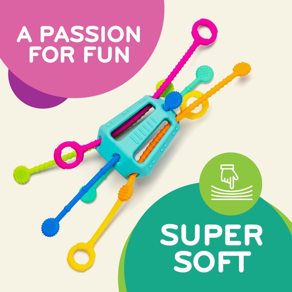 MÖBI Mobi Zippee Activity Toy — Sensory & Montessori Learning for Toddlers, BPA-Free Silicone