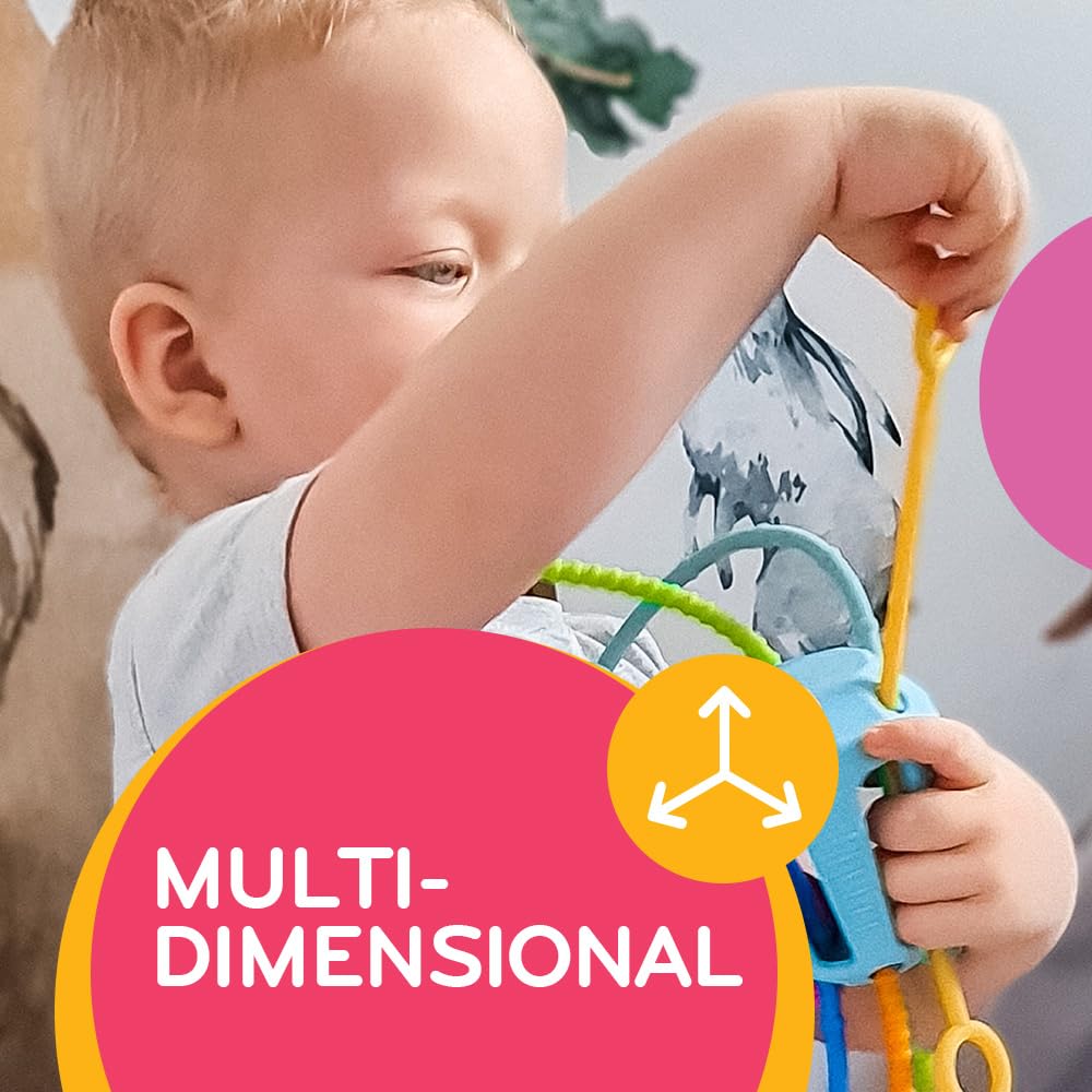 MÖBI Mobi Zippee Activity Toy — Sensory & Montessori Learning for Toddlers, BPA-Free Silicone