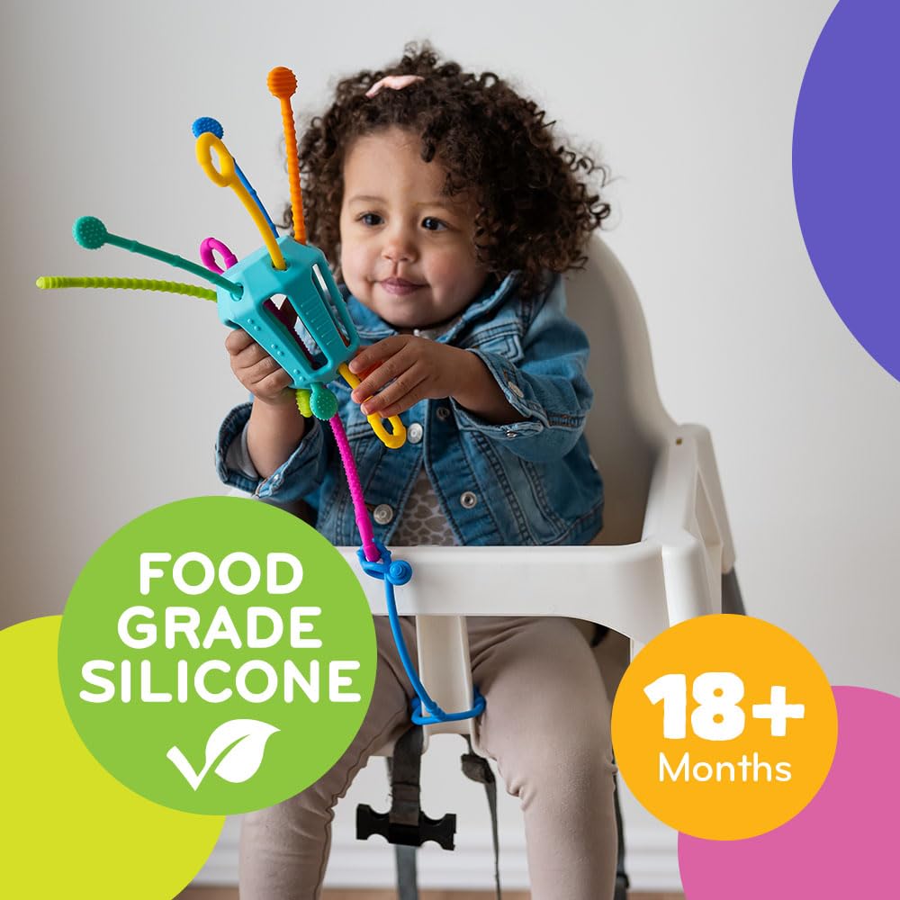 MÖBI Mobi Zippee Activity Toy — Sensory & Montessori Learning for Toddlers, BPA-Free Silicone