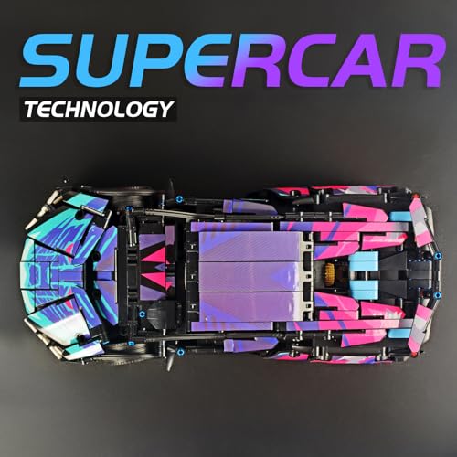 MOCBROPCS 1:14 RC Car Building Kit – 1314 Pieces, 2-in-1 Moveable or Static, Rechargeable Battery