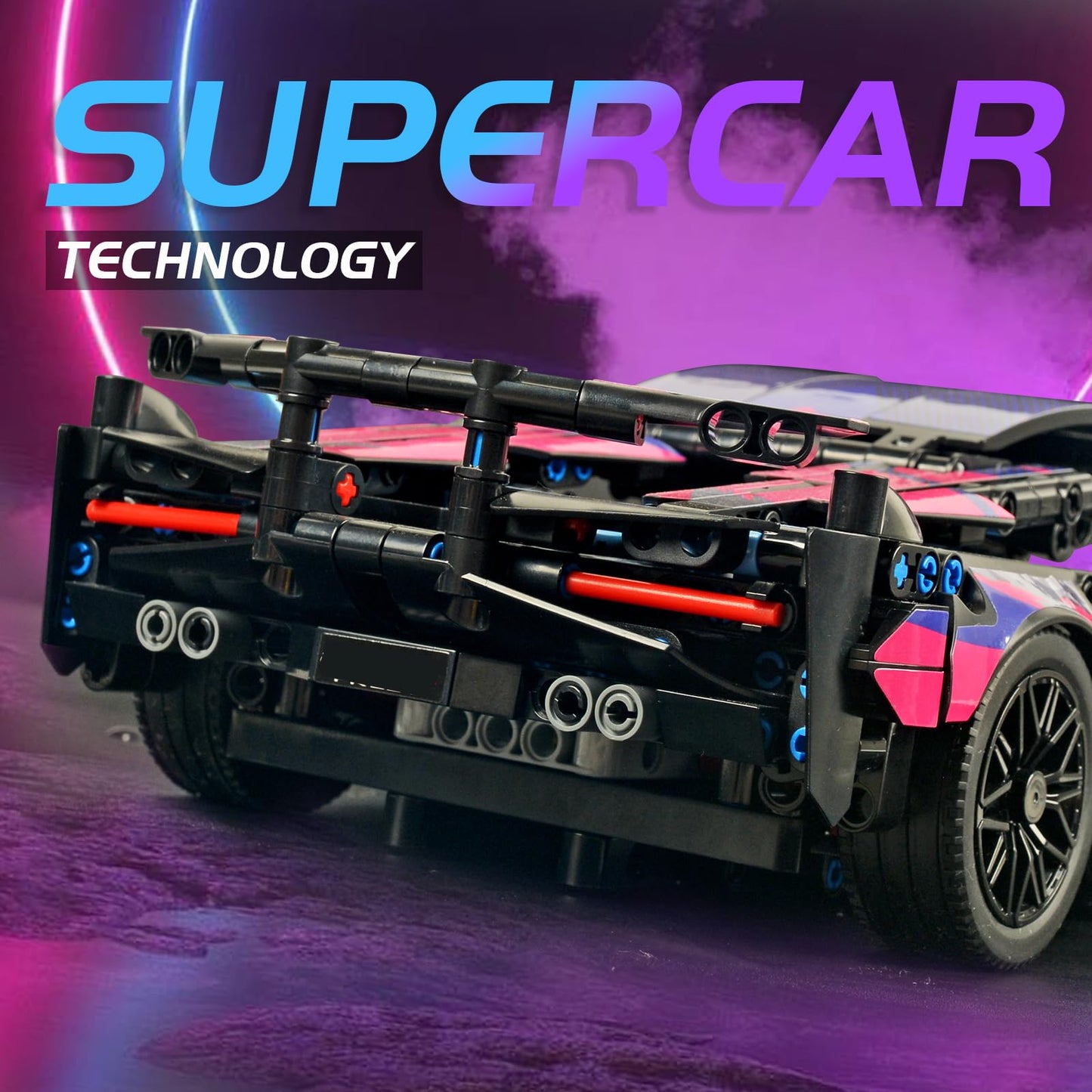 MOCBROPCS 1:14 RC Car Building Kit – 1314 Pieces, 2-in-1 Moveable or Static, Rechargeable Battery