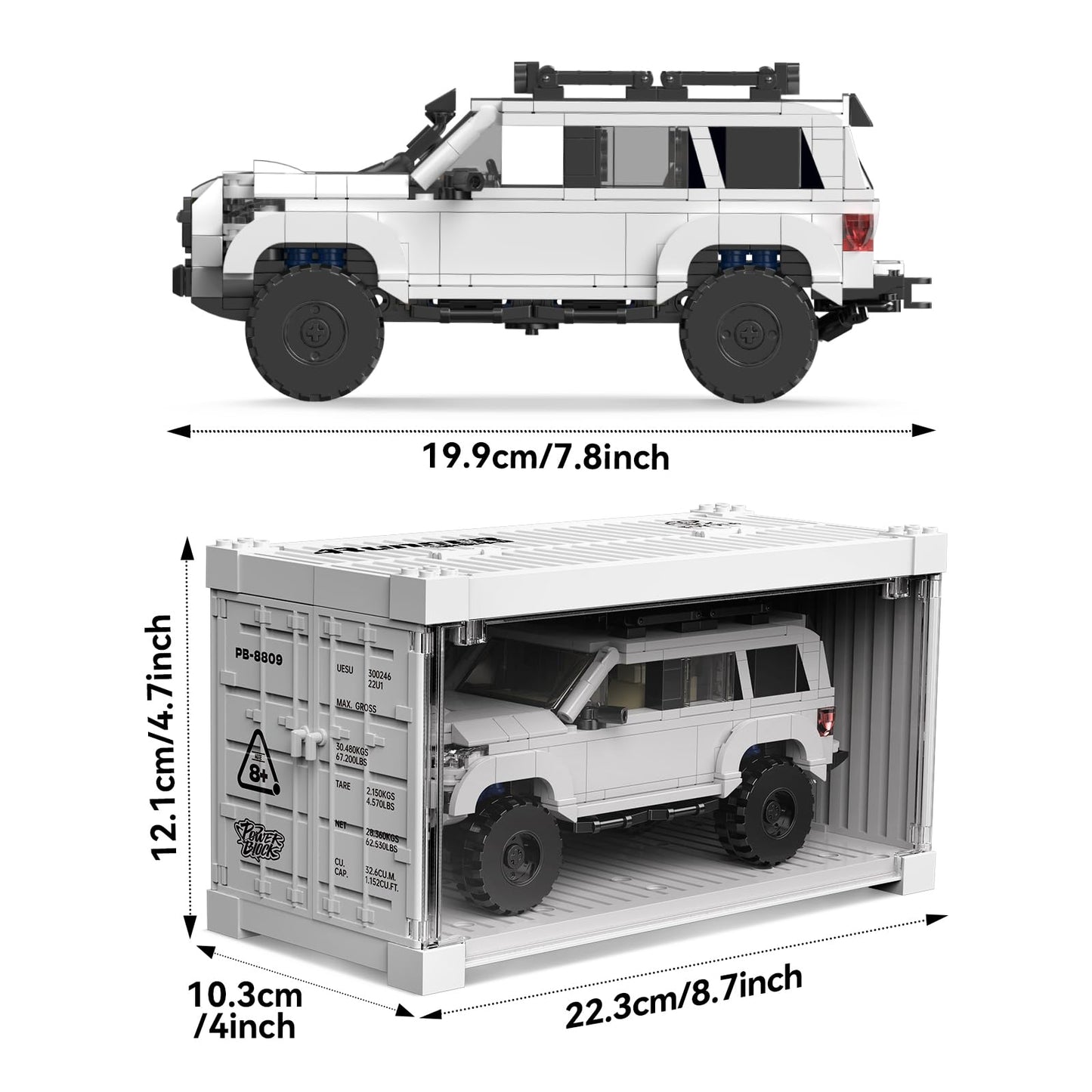 MOCBROPCS Toyota 4Runner SR5PRO Building Kit – Officially Licensed SUV with Display Container | 540 Pieces