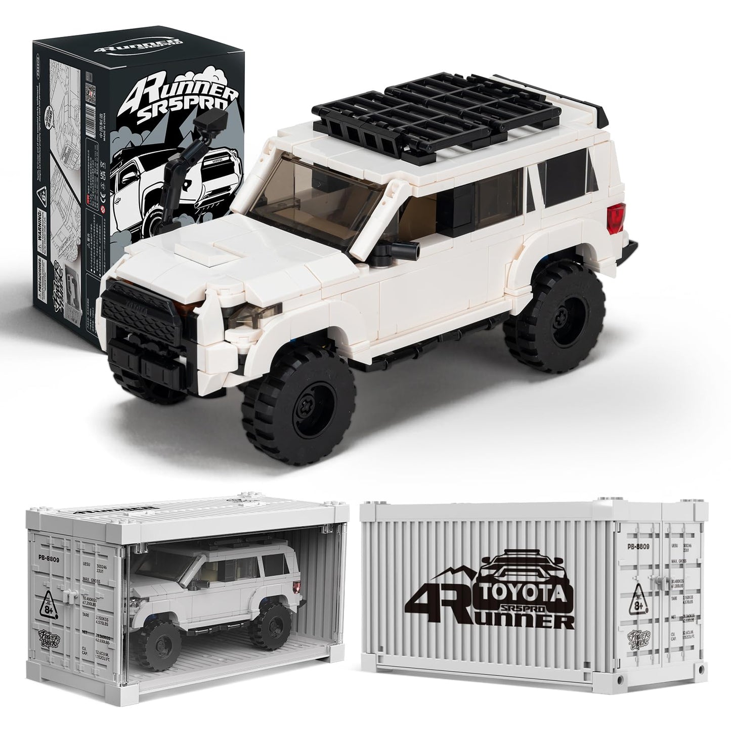 MOCBROPCS Toyota 4Runner SR5PRO Building Kit – Officially Licensed SUV with Display Container | 540 Pieces