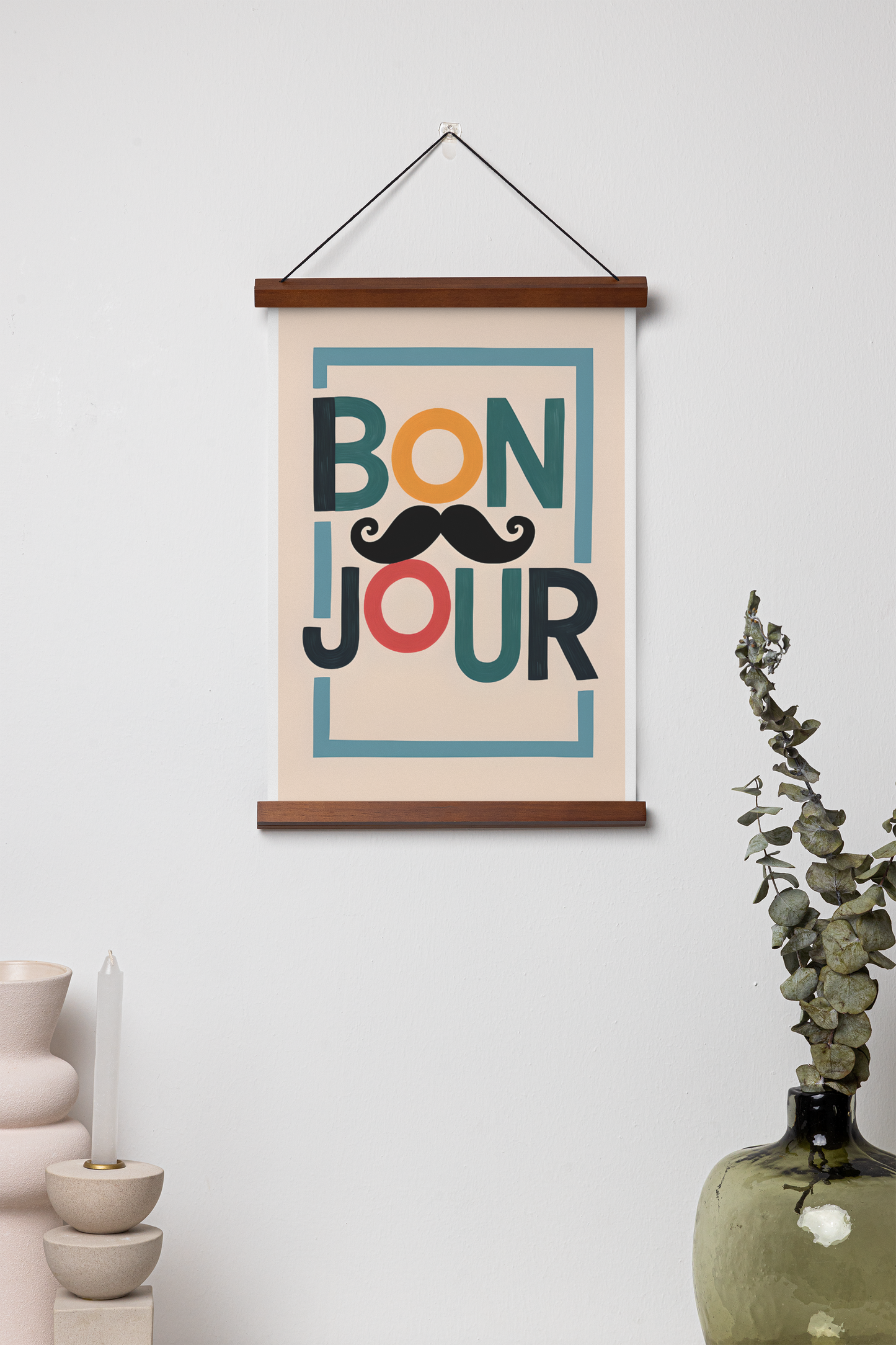 Bonjour Wall Art – French Café Poster