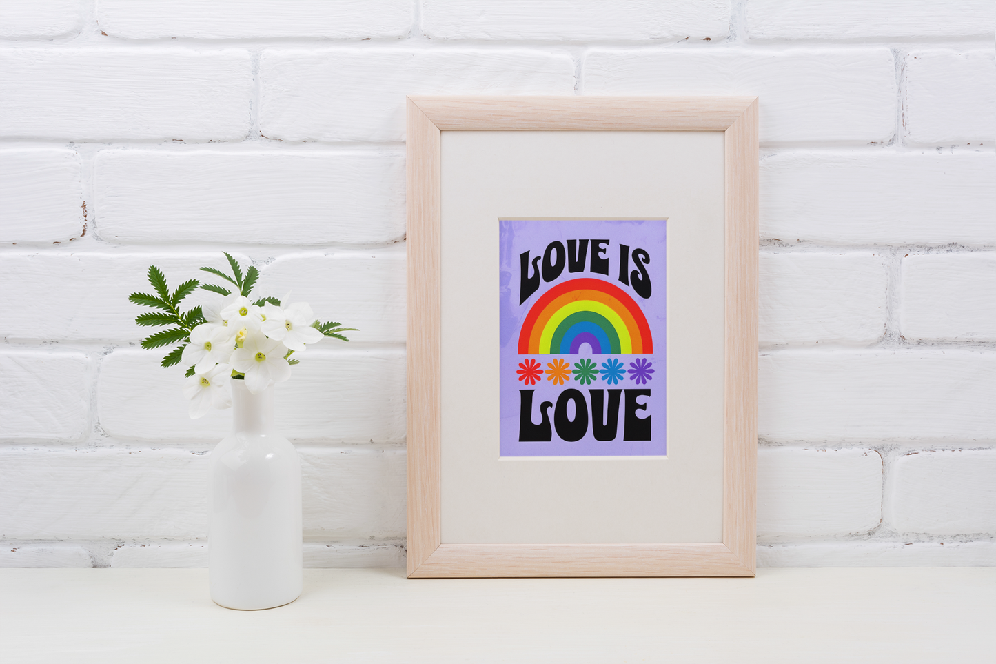 Love Is Love Wall Art – Retro Pride Poster