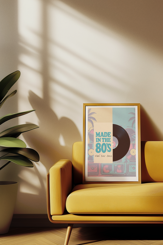 80s Retro Vinyl Record Poster
