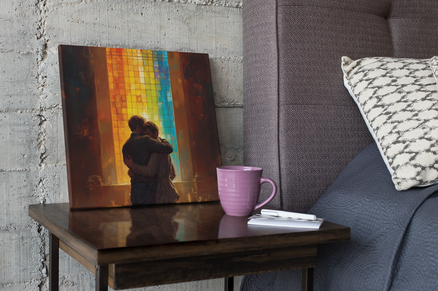 Rainbow Window Poster – Love and Unity Art Print - Vibrant Wall Decor