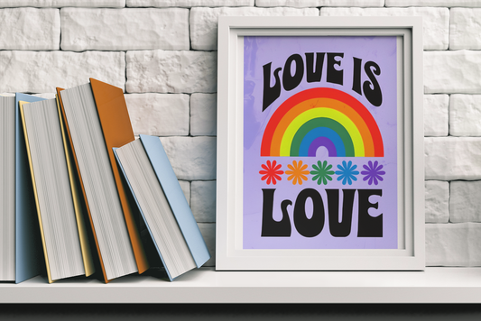 Love Is Love Wall Art – Retro Pride Poster