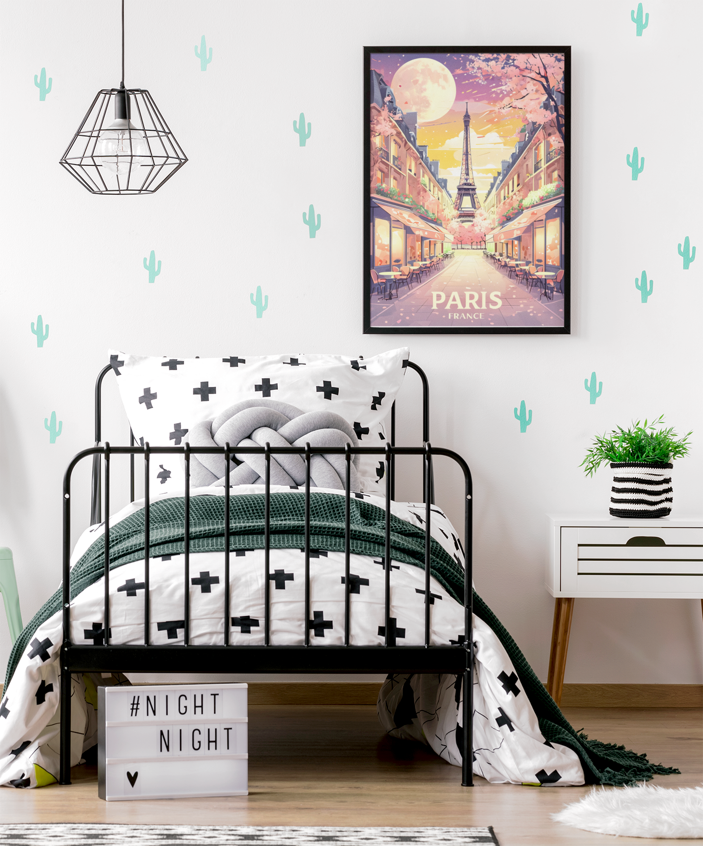 Paris Wall Art – Eiffel Tower Sunset Print