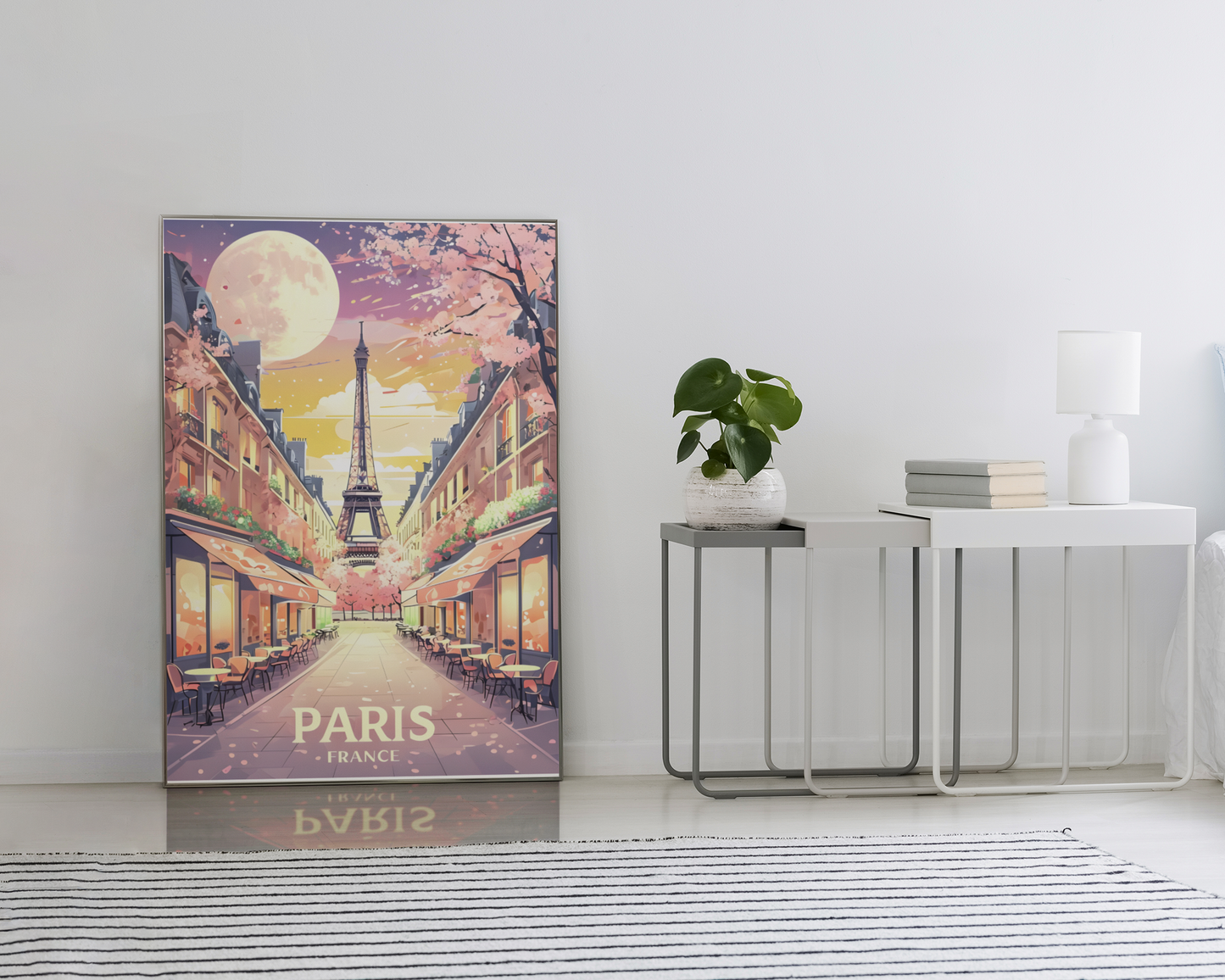 Paris Wall Art – Eiffel Tower Sunset Print
