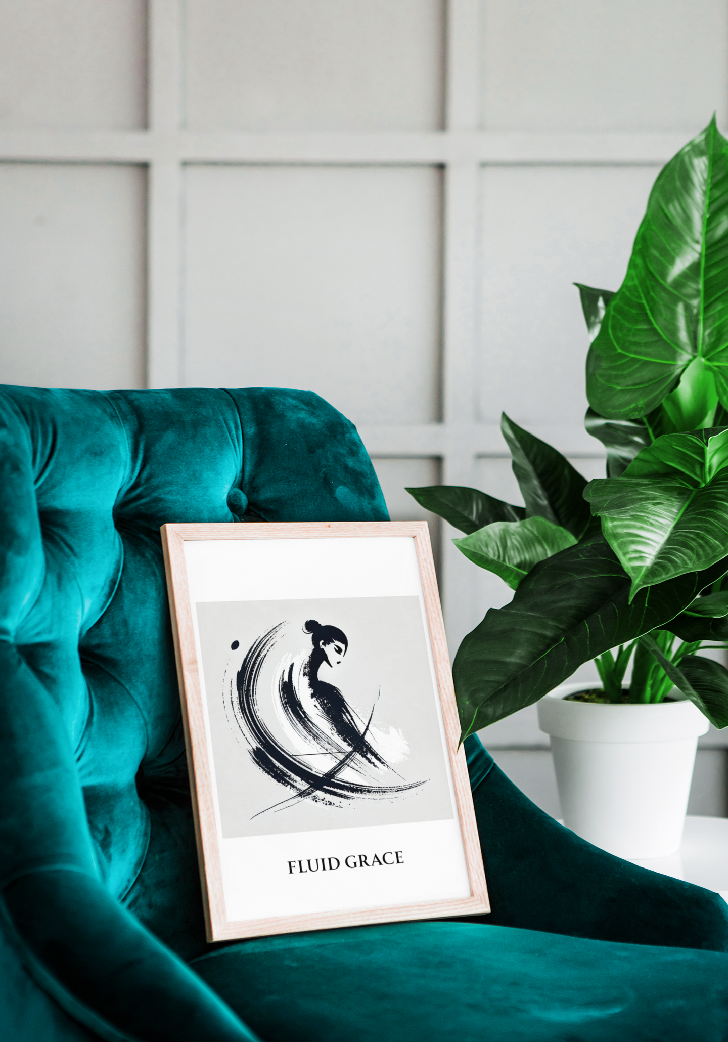 Minimalist Ink Brush Wall Art Print