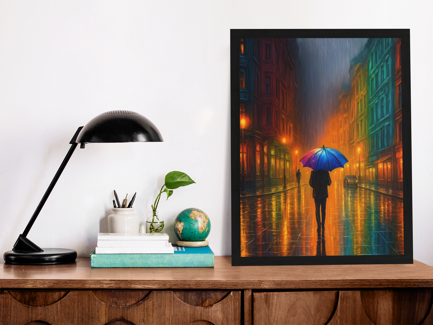 Moody Urban Street Scene Poster