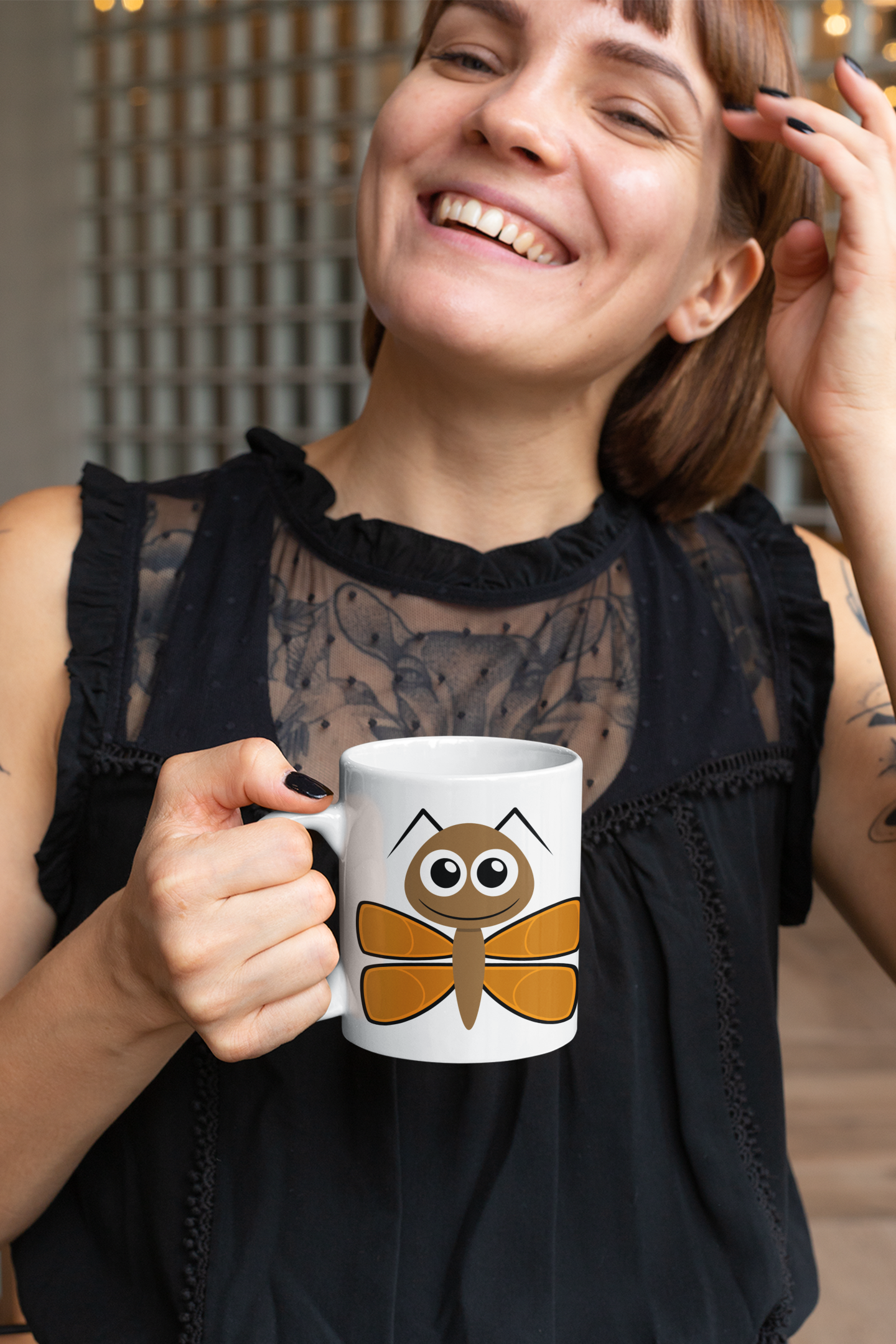 Adorable Bee Insect Personalised Your Name Gift Mug