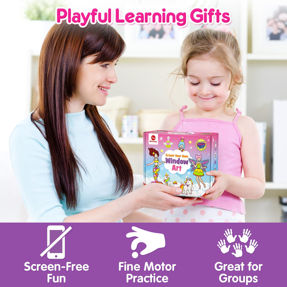 Mocoosy Princess Window Art Kit – DIY Suncatchers for Kids Aged 4-8