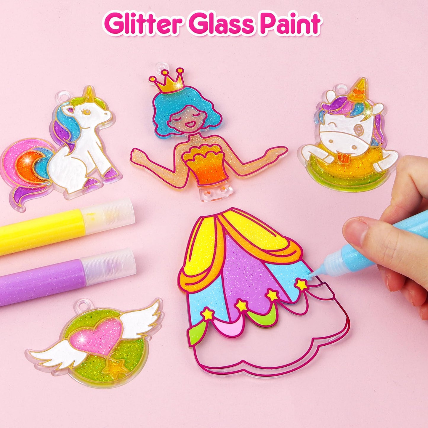Mocoosy Princess Window Art Kit – DIY Suncatchers for Kids Aged 4-8