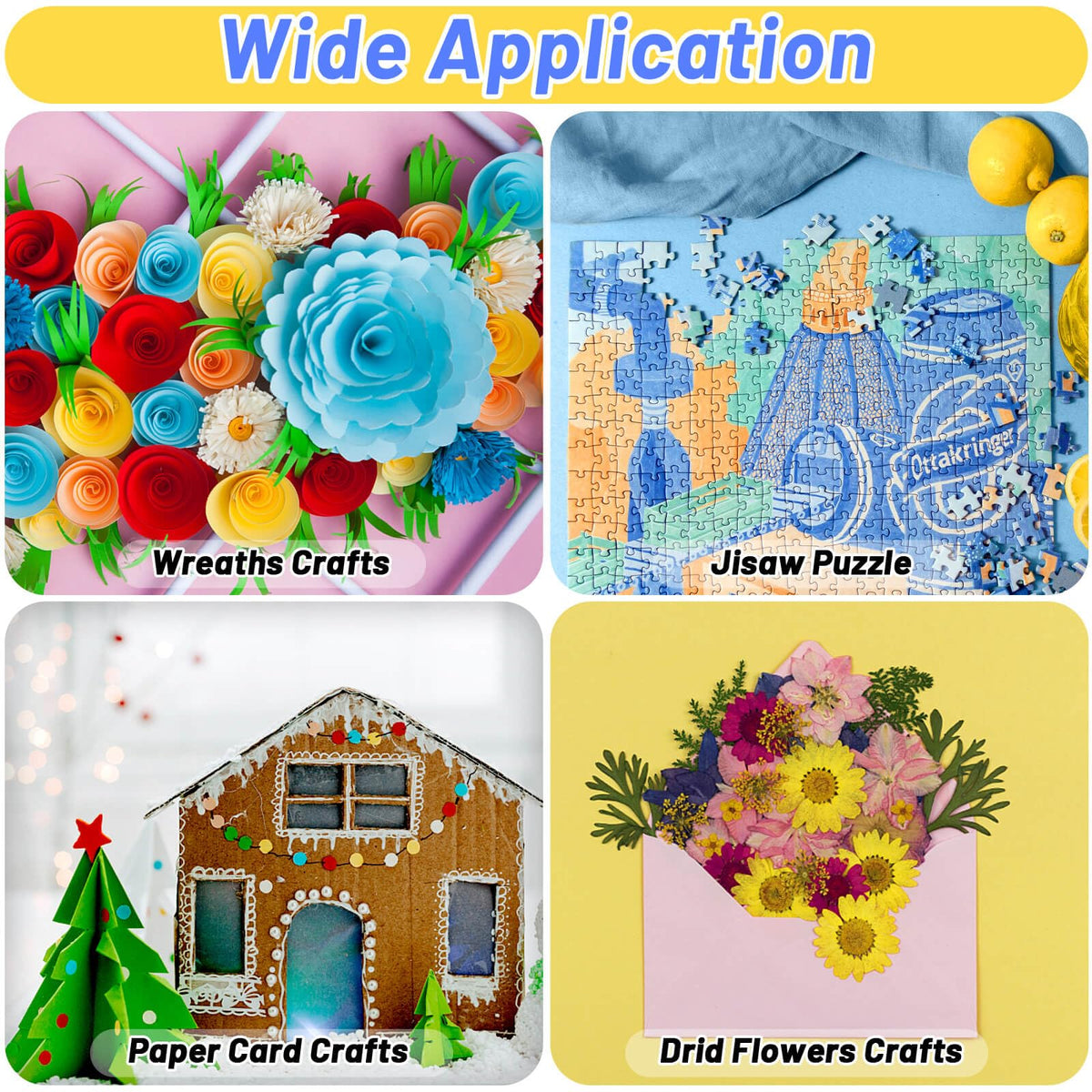 Modacraft Jigsaw Puzzle Glue | 2 Pack 150ml | Clear, Quick-Dry Glue with Sponge Head for 1000/3000/6000-Piece Puzzles
