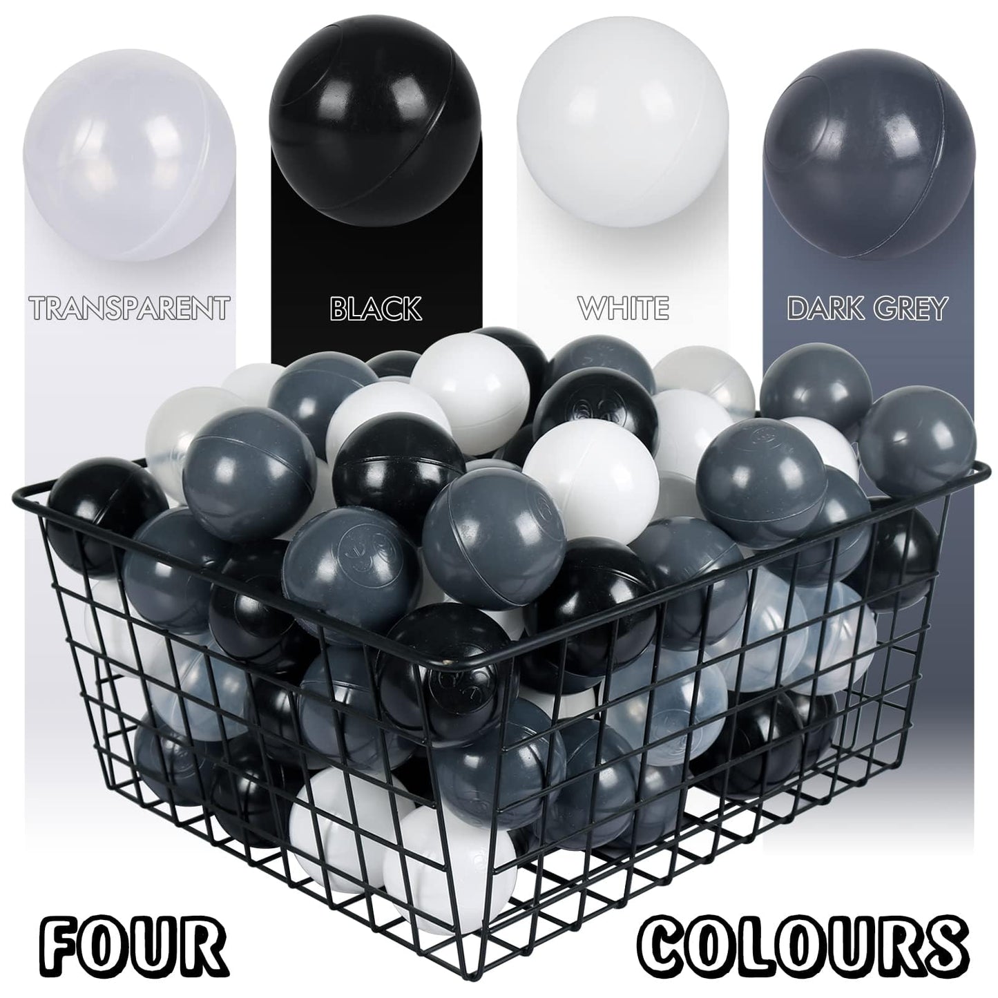 MODEREVE 100 Pack Ball Set – Colorful Ball Pit Balls for Ball Pits, Tents & Playhouses
