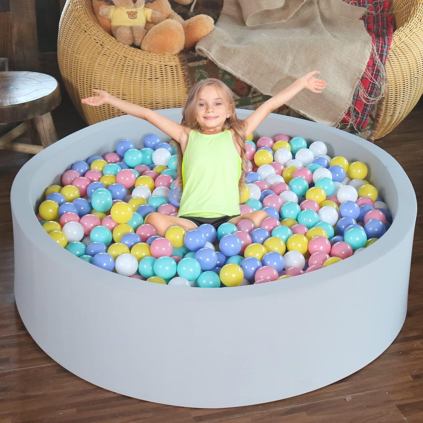 MODEREVE Ball Pit Balls 100-Pack – 2.17-inch, Crush-Proof & Non-Toxic