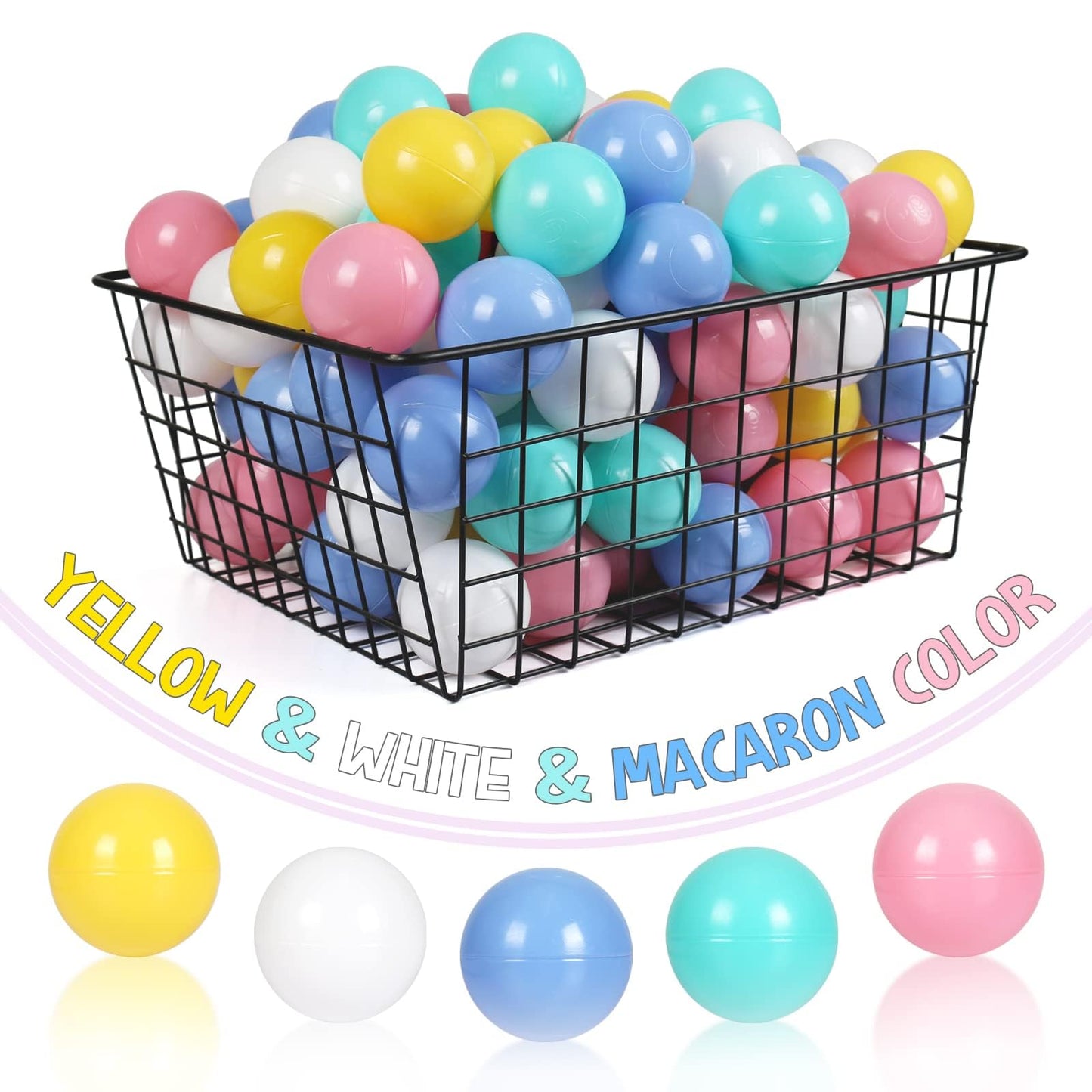 MODEREVE Ball Pit Balls 100-Pack – 2.17-inch, Crush-Proof & Non-Toxic