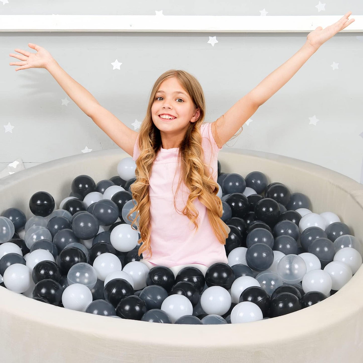 MODEREVE 100 Pack Ball Set – Colorful Ball Pit Balls for Ball Pits, Tents & Playhouses