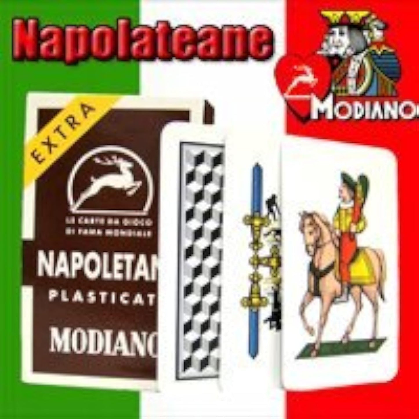 Modiano Napoletane 97/38 | Regional Italian Playing Cards – 40-Card Napolitane Deck, Made in Italy