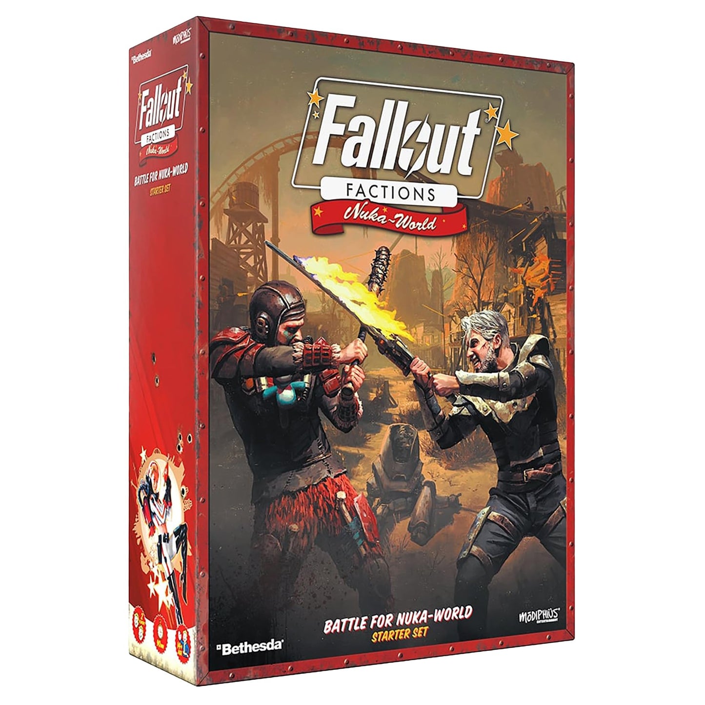 Modiphius Fallout: Factions – Battle for Nuka-World Starter Set | Tabletop Skirmish Miniatures