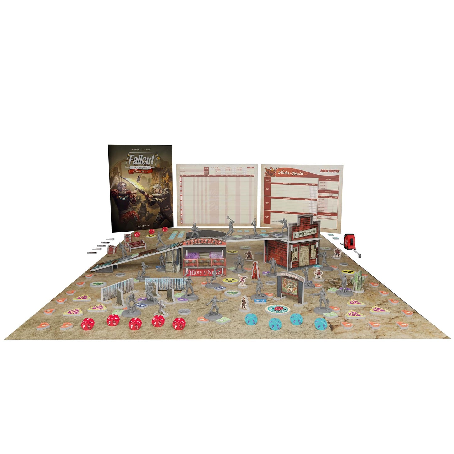 Modiphius Fallout: Factions – Battle for Nuka-World Starter Set | Tabletop Skirmish Miniatures