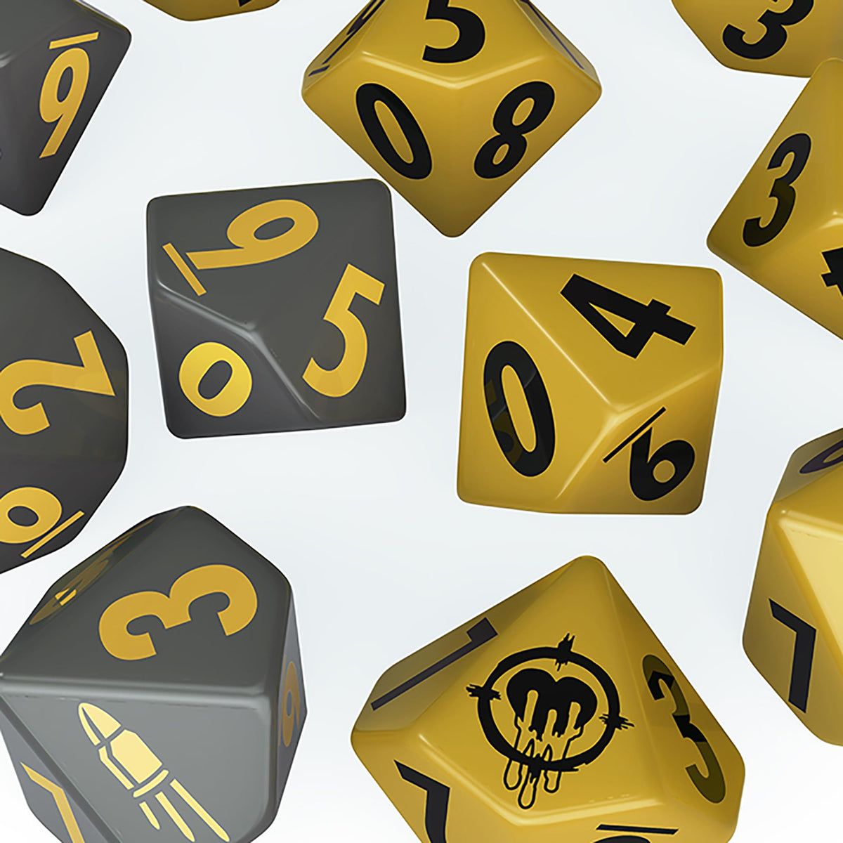 Modiphius Fallout Factions: Operators Dice Set – 12 Engraved Dice | Officially Licensed