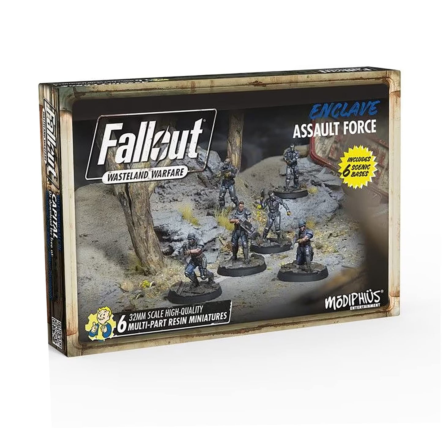Modiphius Fallout Wasteland Warfare: Enclave-Assault Force – 6 Miniatures (Capital Wave)