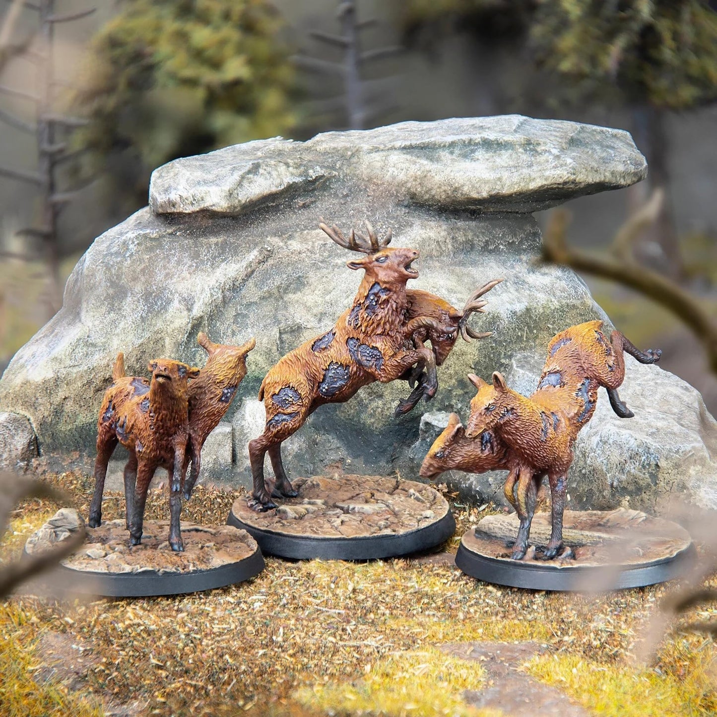 Modiphius Fallout: Wasteland Warfare – Radstag Herd Minis (3 Resin Figures)