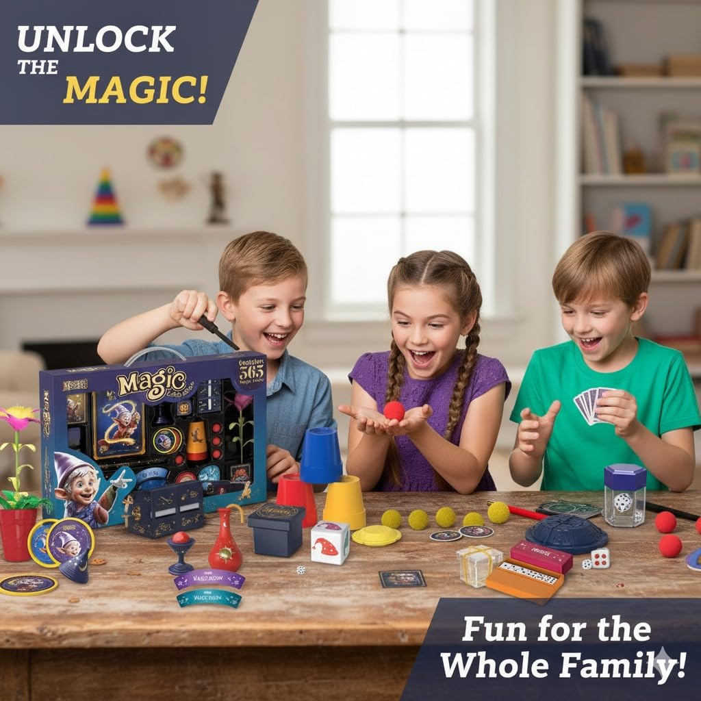 Mofari Magic Kit for Kids – 365 Tricks with Video Lessons (Ages 6–12)