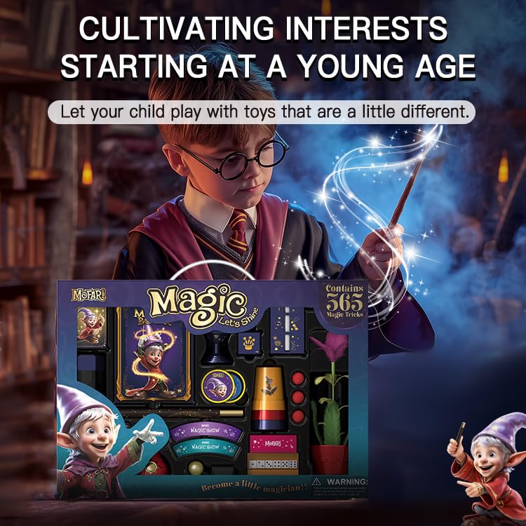 Mofari Magic Kit for Kids – 365 Tricks with Video Lessons (Ages 6–12)