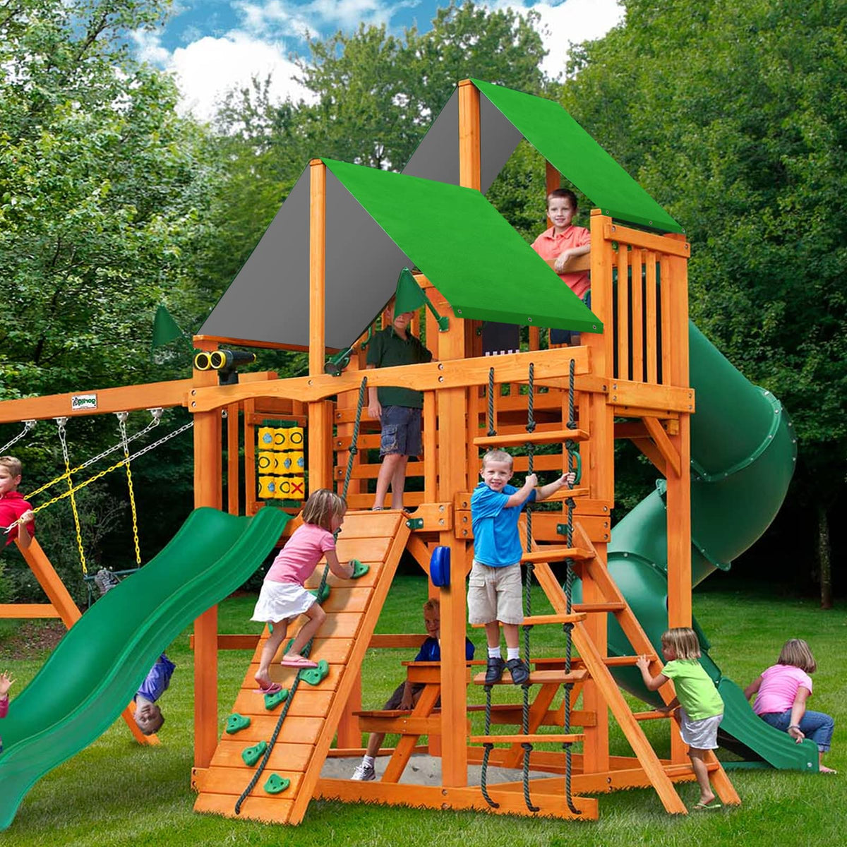 MOFEEZ 52x90 Swing Set Replacement Tarp – Outdoor Green, Polyester Oxford Fabric