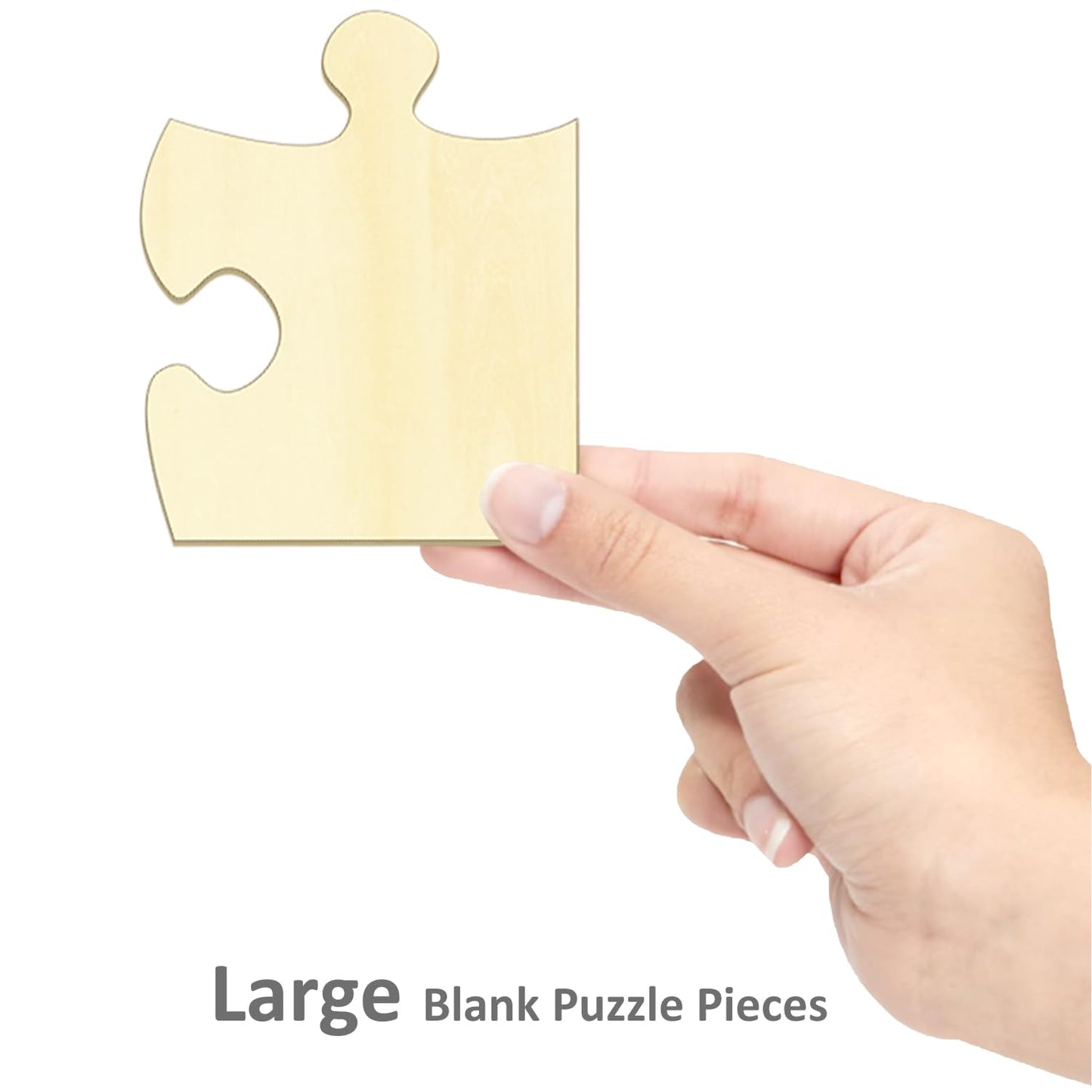 MoinKidz Blank Wooden Puzzle 12 Pieces Draw On Puzzle for Crafts and DIY