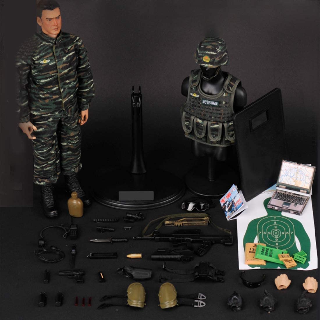 MoJyetli 1/6 Soldier Action Figure – Realistic Military Police Model with Accessories