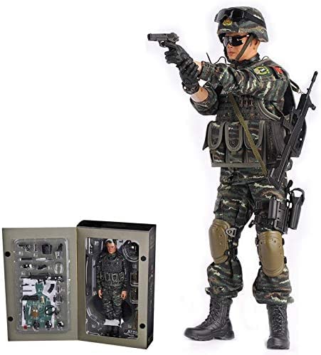 MoJyetli 1/6 Soldier Action Figure – Realistic Military Police Model with Accessories
